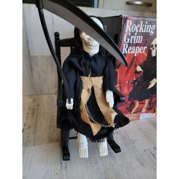 Gemmy AS IS rocking grim reaper vintage Halloween prop - Picture 3 of 11